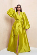 The Chartreuse Luxe Coat Dress